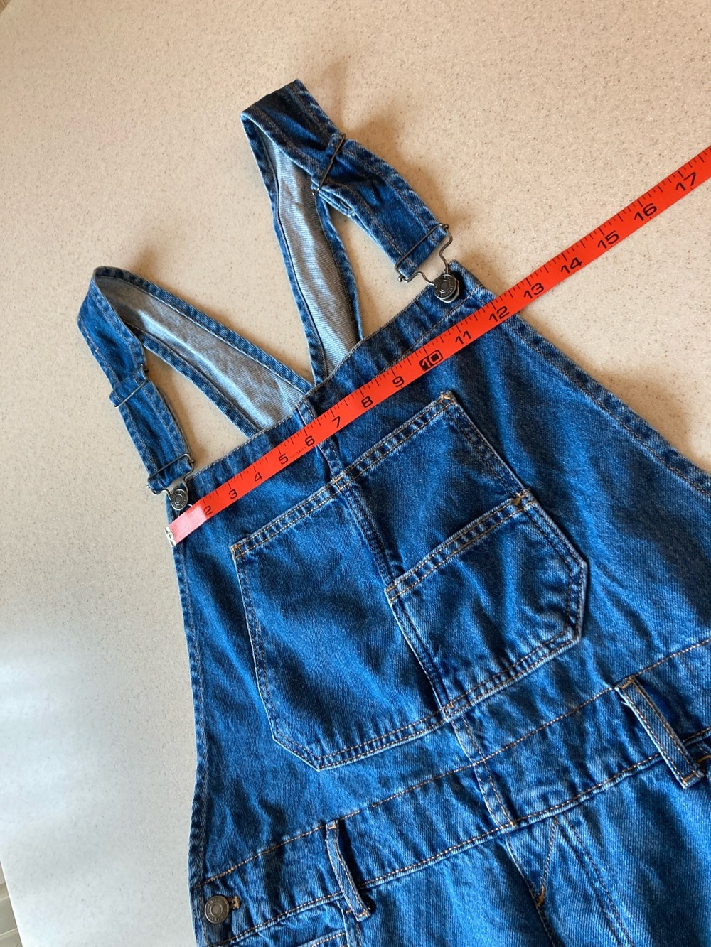 Free People Blue Denim Overalls - Classic Bib Style Women Size XL - Picture 5 of 16